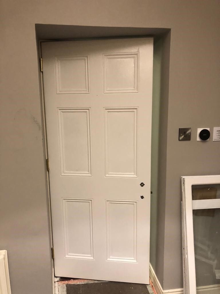Historic door panel and intumescent paint upgrade