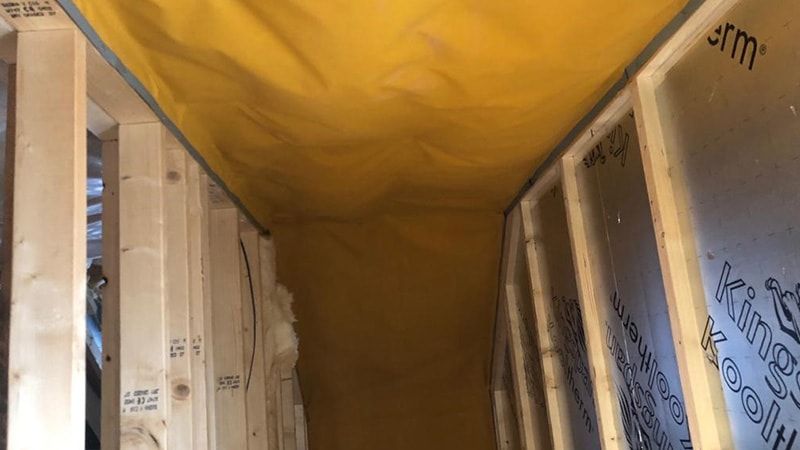 Attic Compartmentation using fire curtain