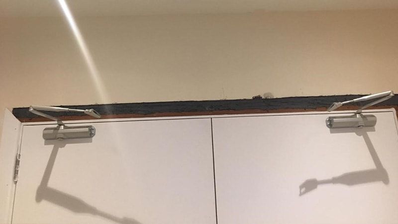 fire stopping above door