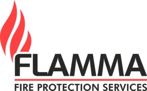 Fire protection services; Flamma Limited logo 